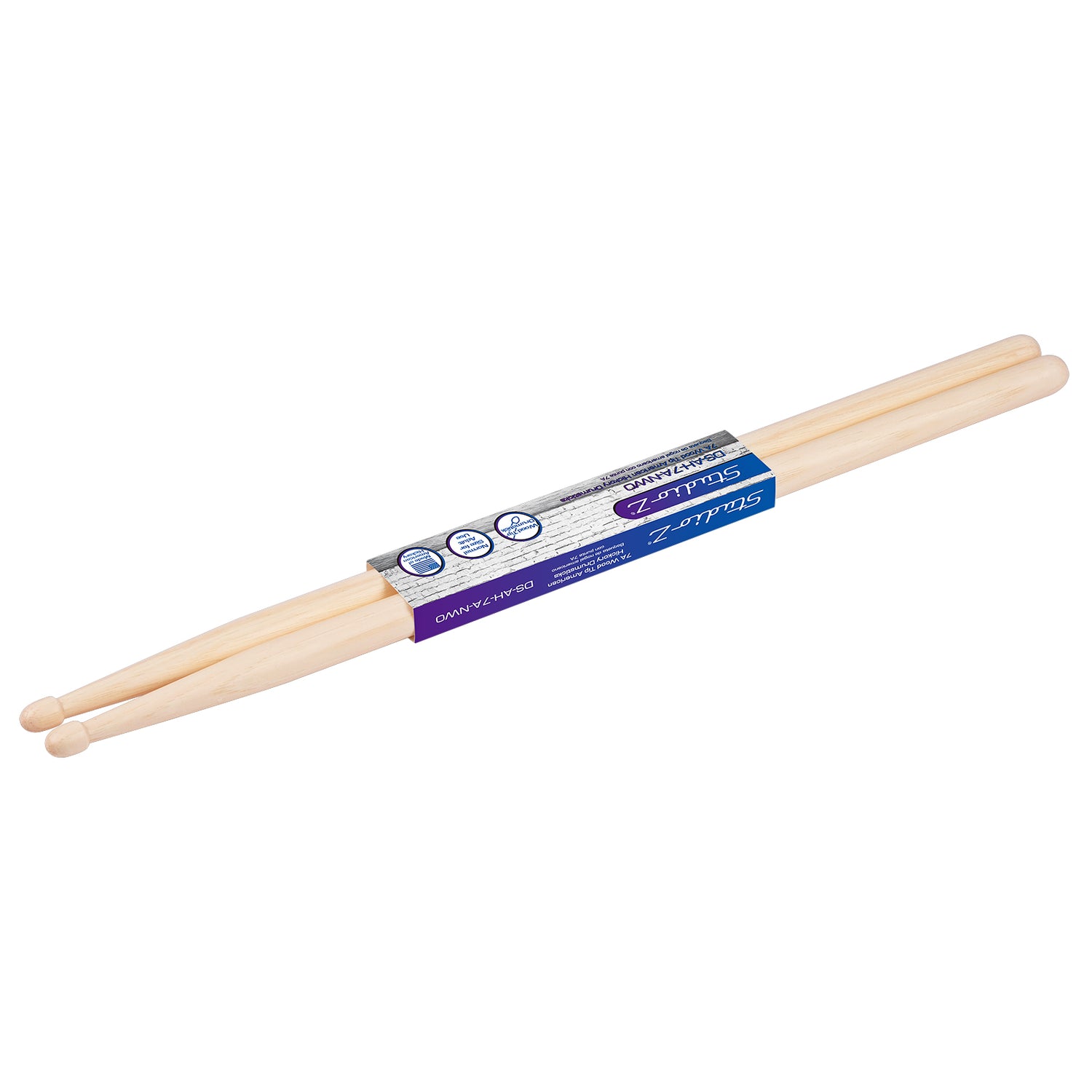 American Hickory Drumsticks, 7A Nylon Tip (DS-AH-7A-NWO)