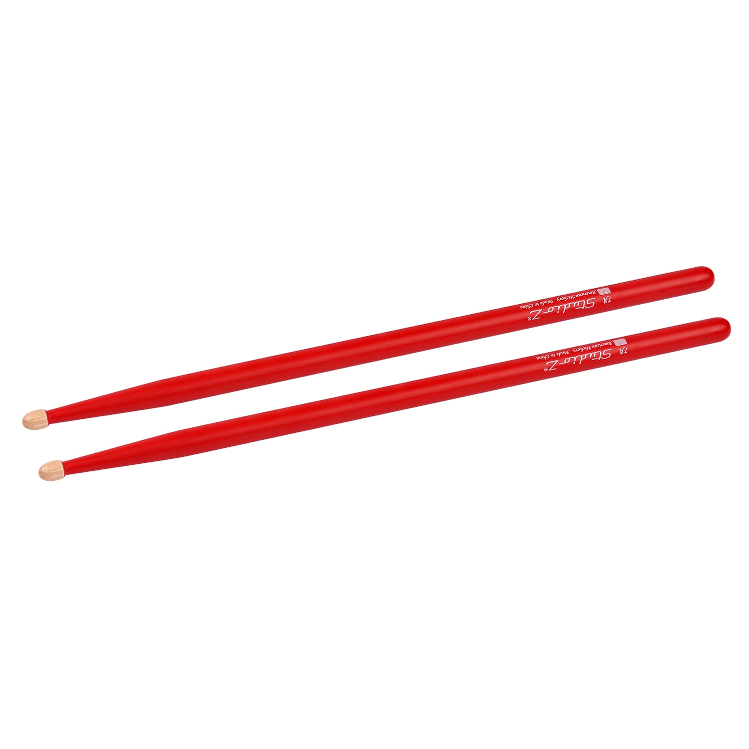 American Hickory Drumsticks, 7A Wood Tip (DS-AH-7A-RED)