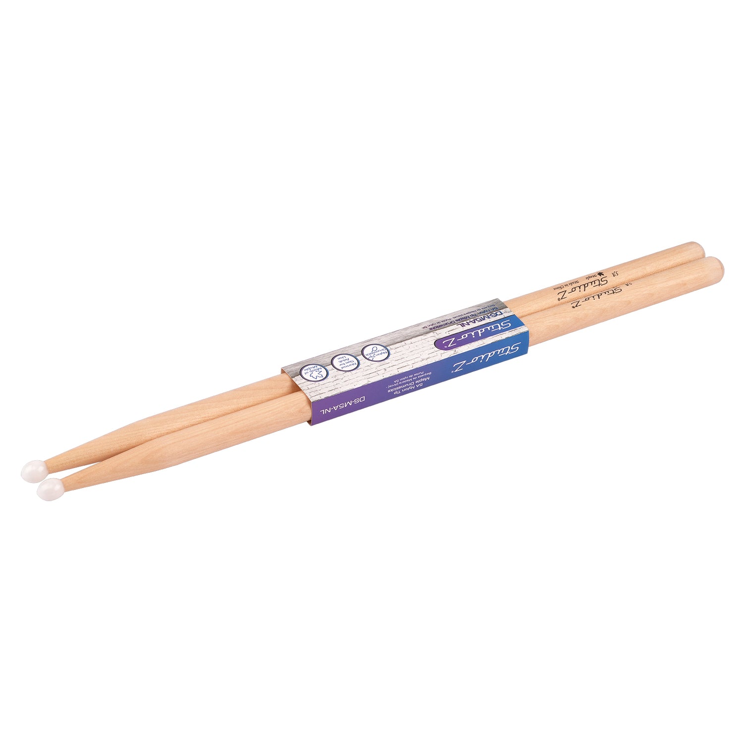 Maple Drumsticks, 5A Nylon Tip (DS-M5A-NL)