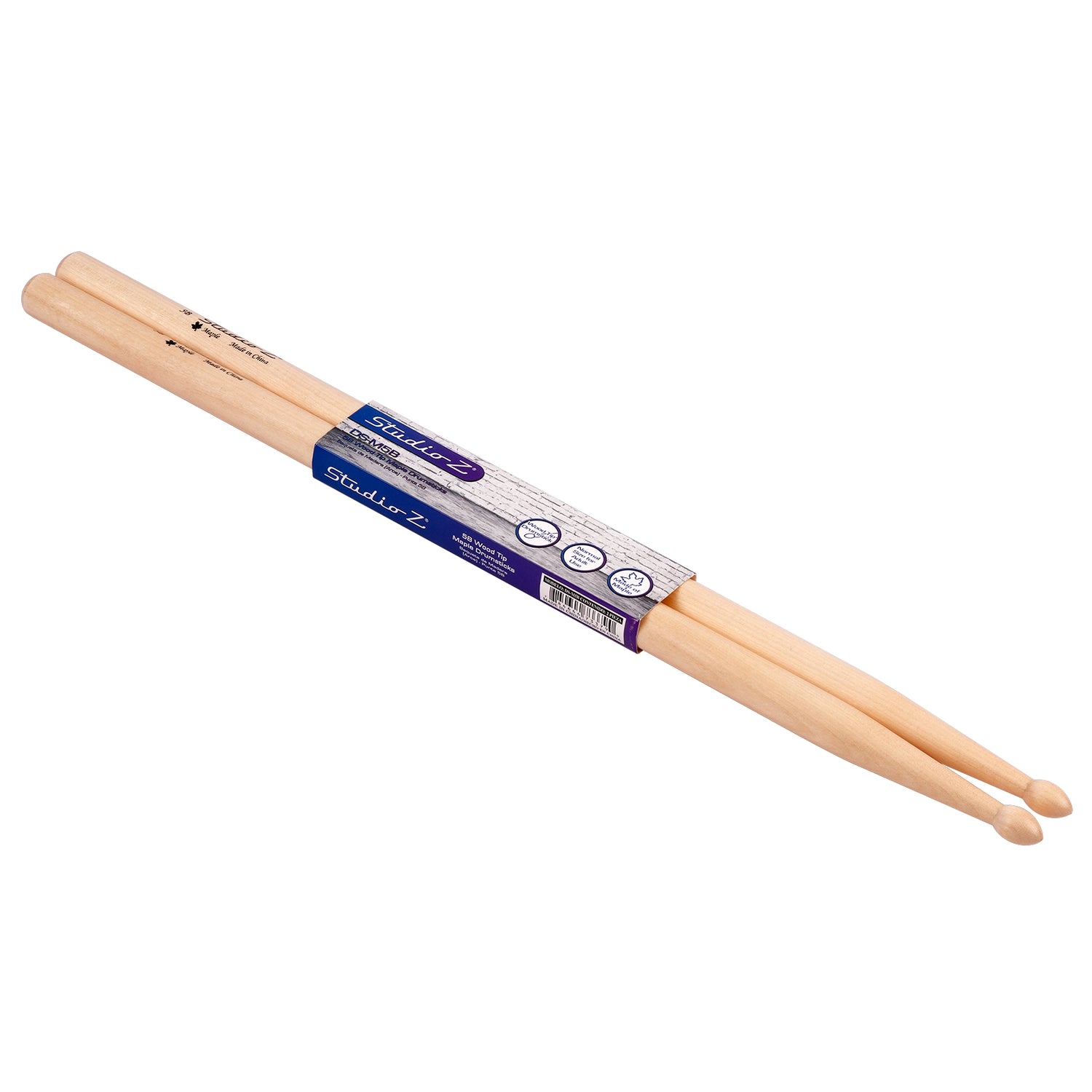 Maple Drumsticks, 5B Wood Tip (DS-M5B)