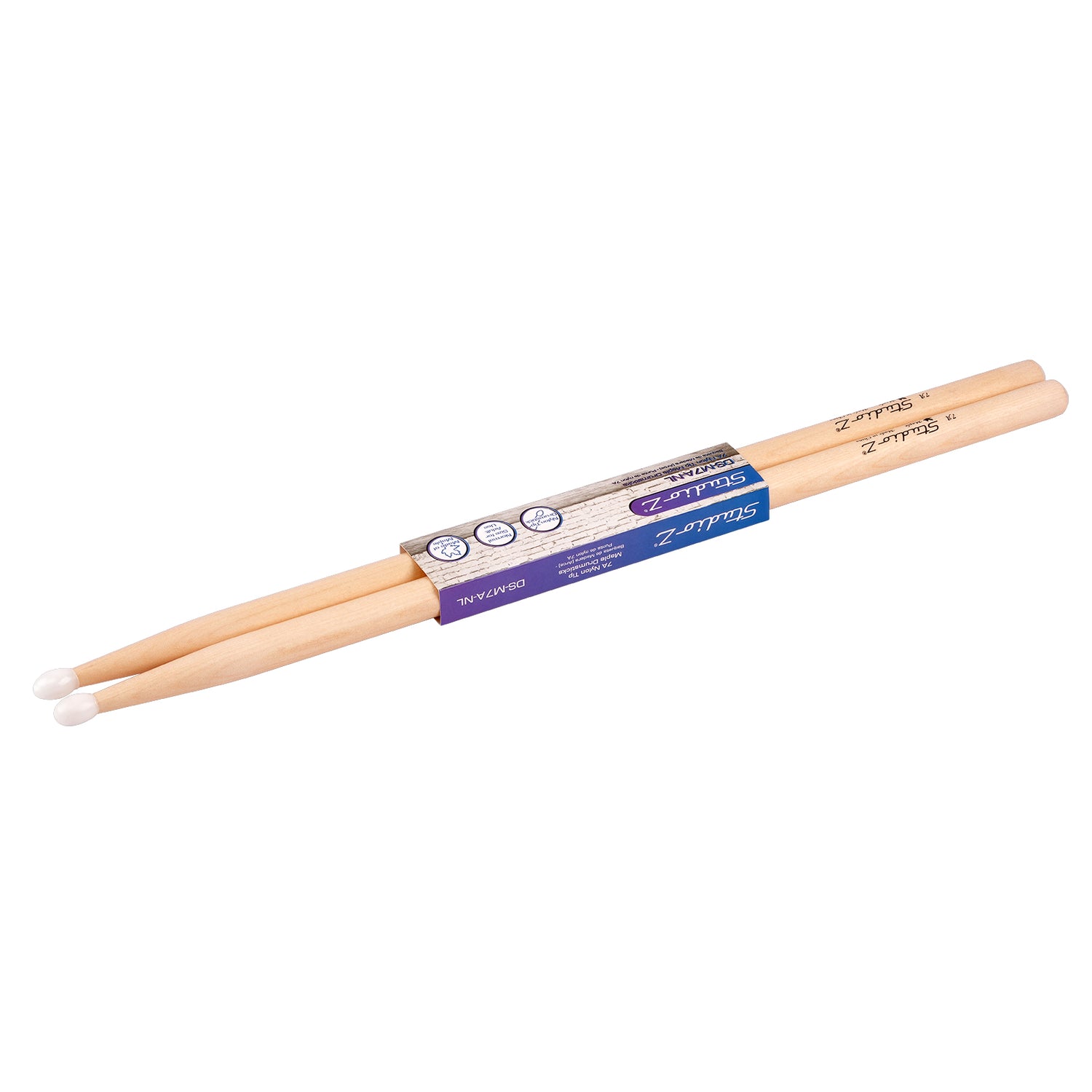 Maple Drumsticks, 7A Nylon Tip (DS-M7A-NL)
