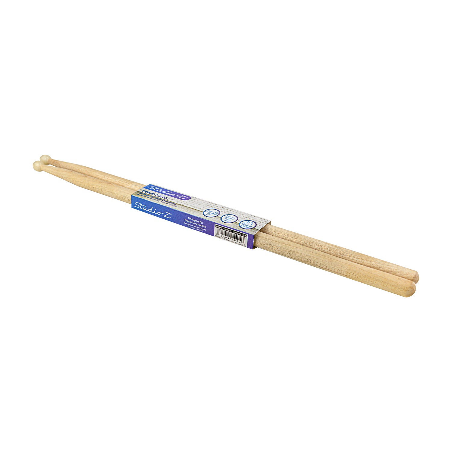 Maple Drumsticks, 5A Nylon Tip (DSME-5A-NL)