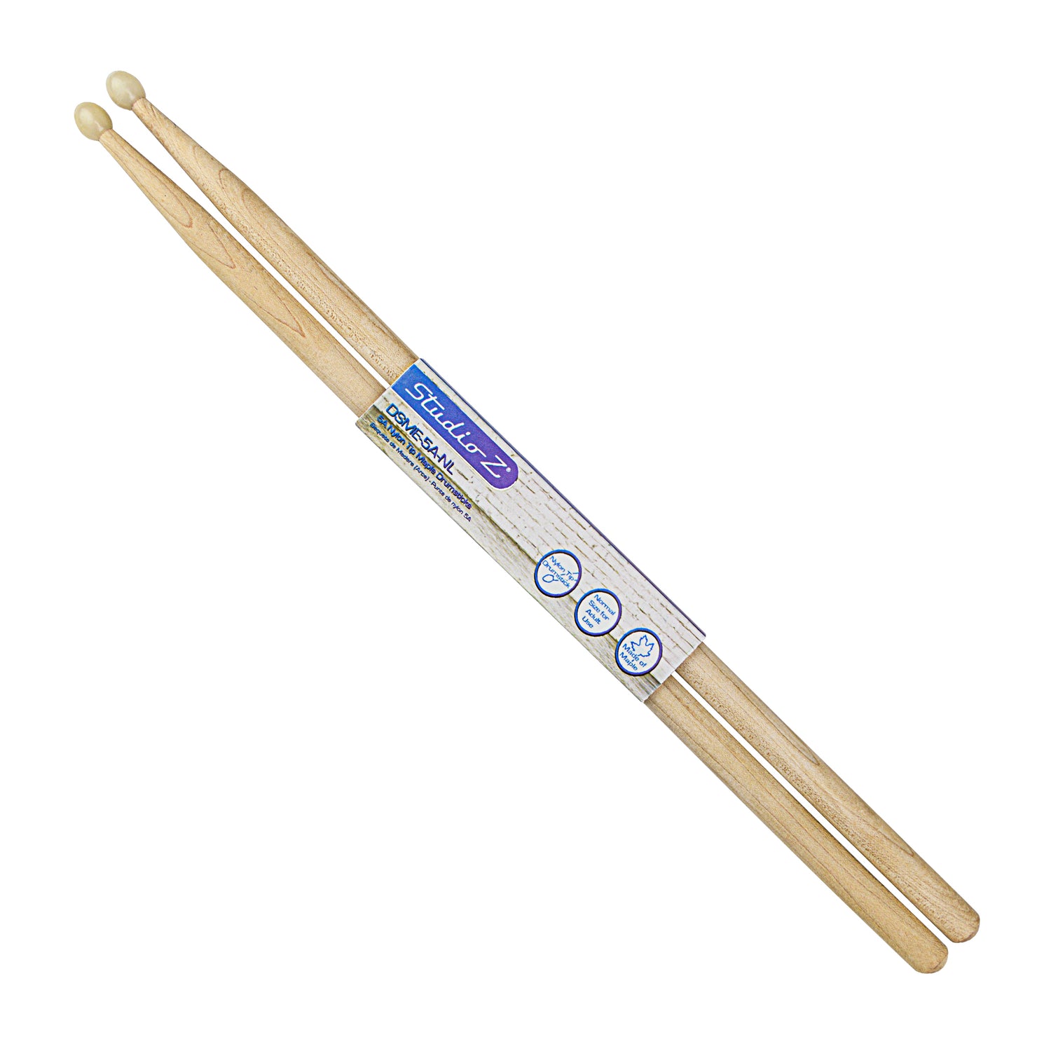 Maple Drumsticks, 5A Nylon Tip (DSME-5A-NL)