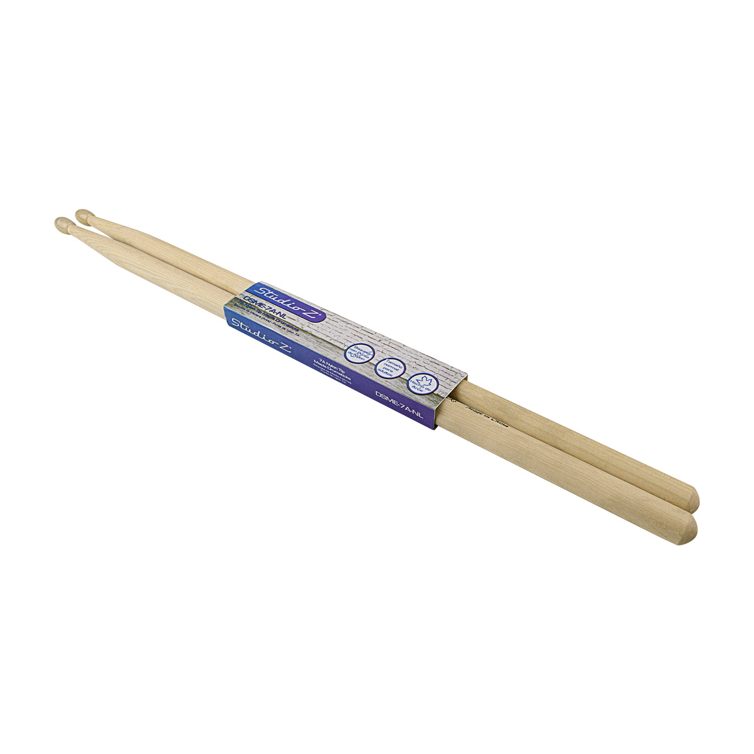 Maple Drumsticks, 7A Nylon Tip (DSME-7A-NL)