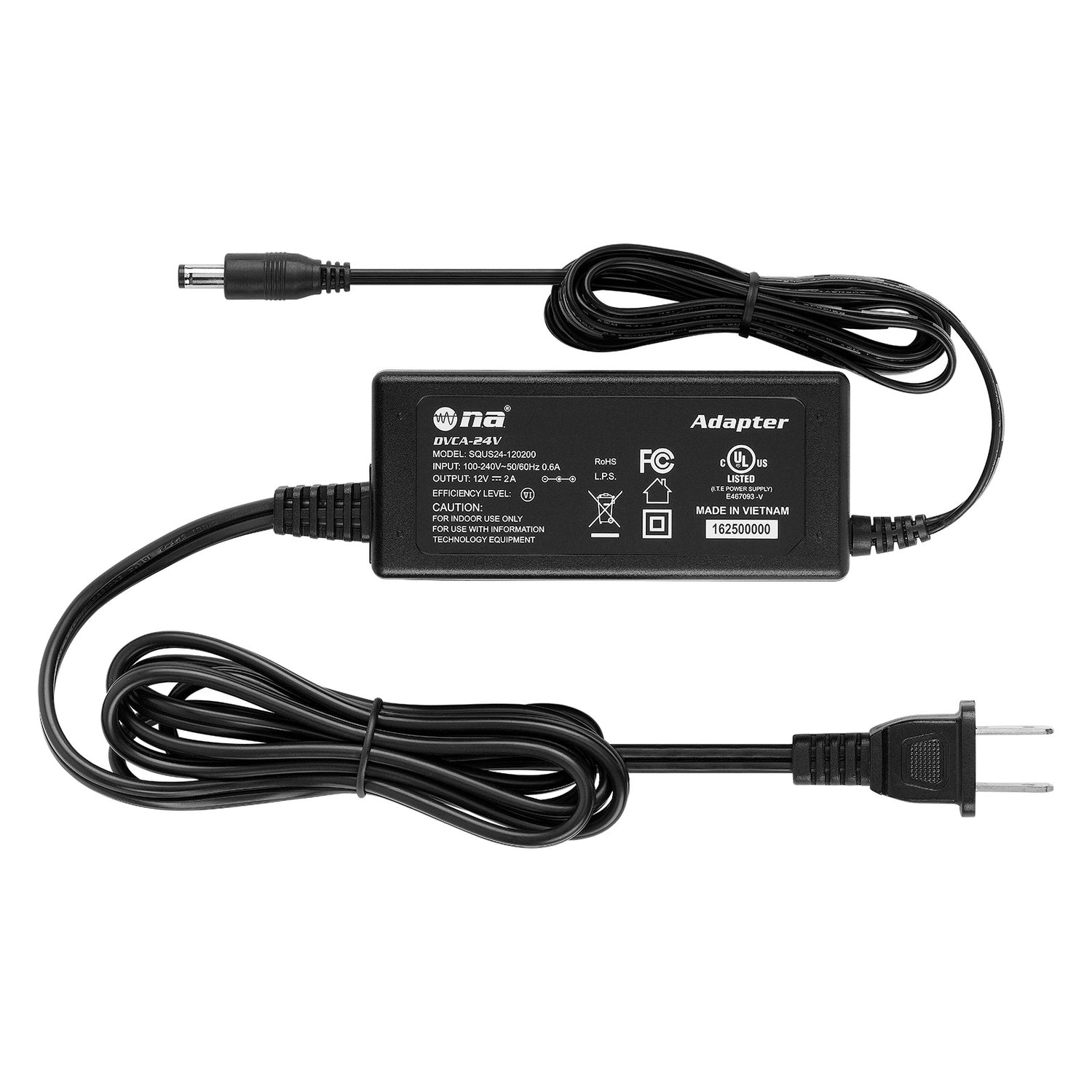 12V 2A AC to DC Power Supply Adapter (DVCA-24V)
