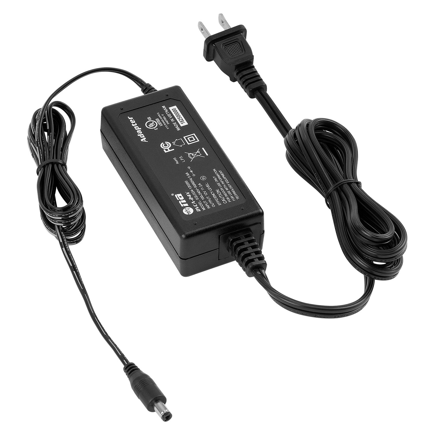 12V 2A AC to DC Power Supply Adapter (DVCA-24V)