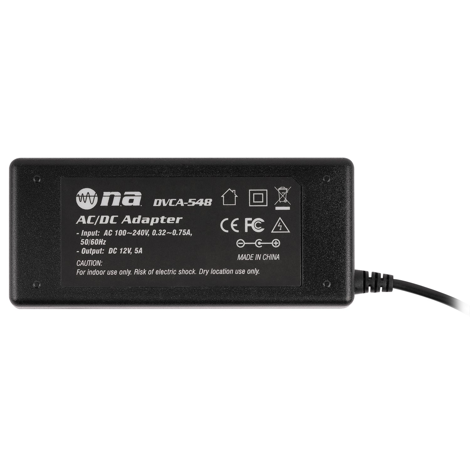 12V 5A AC to DC Power Supply Adapter (DVCA-548)