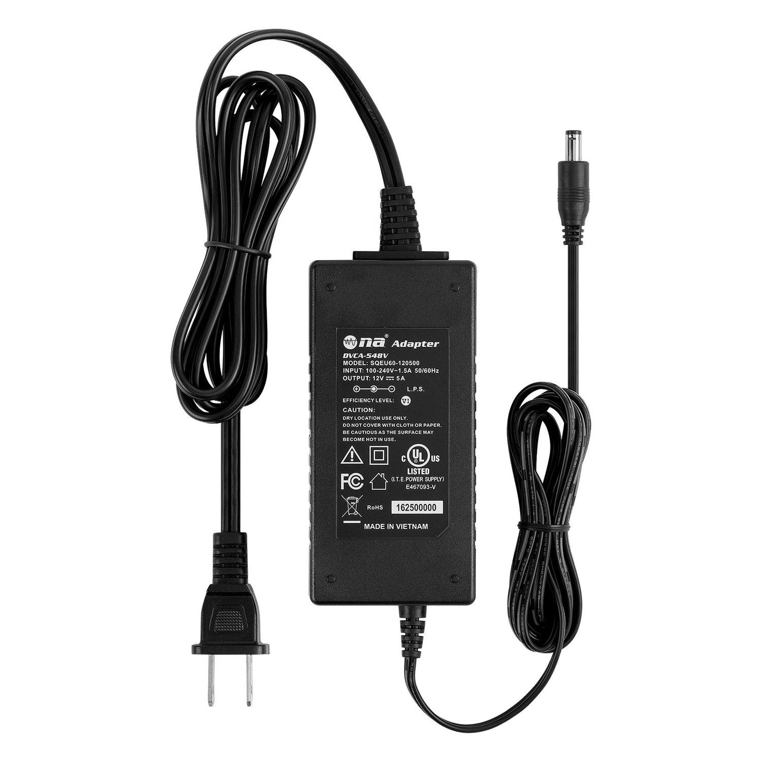 12V 5A AC to DC Power Supply Adapter (DVCA-548V)