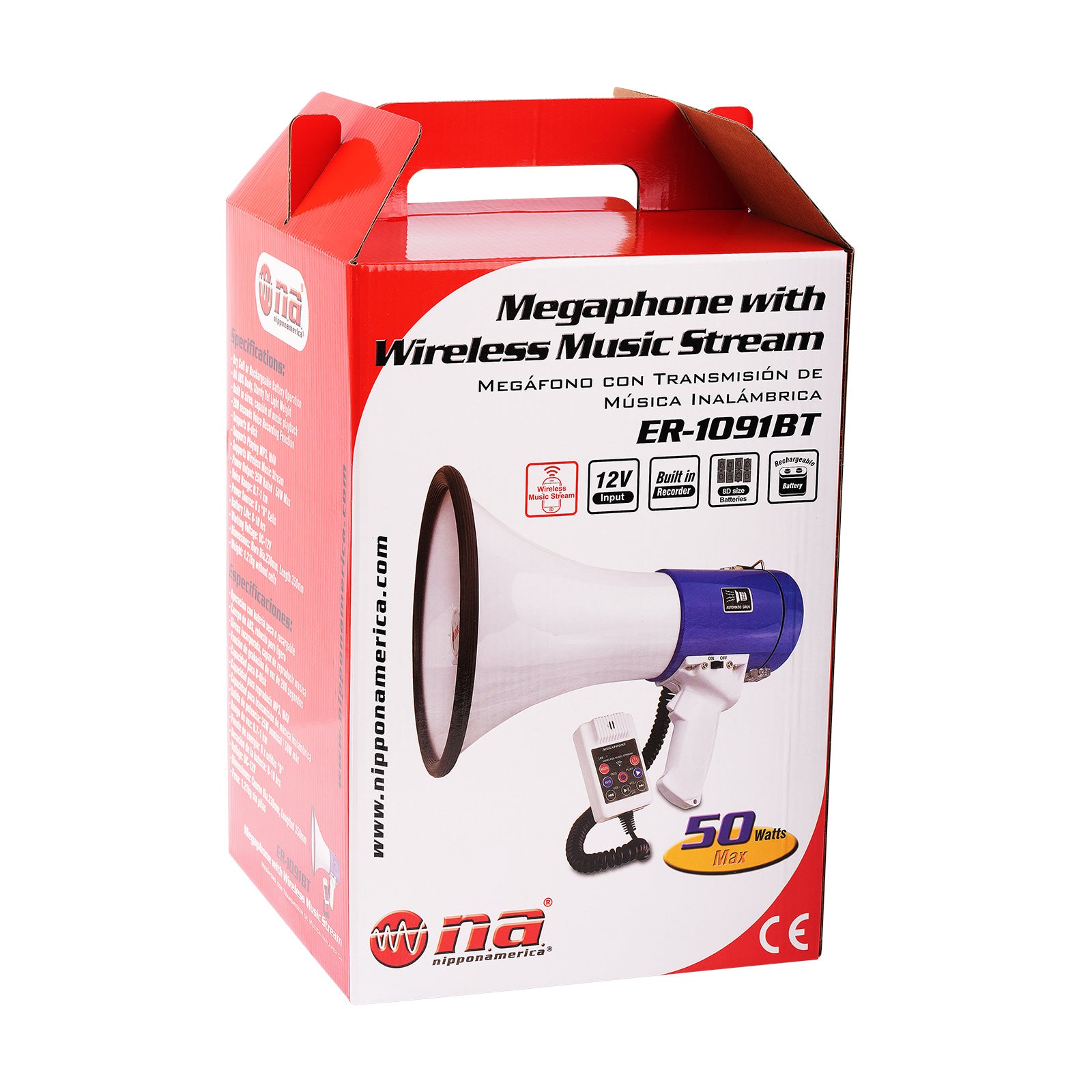 Megaphone with Wireless Music Stream (ER-1091BT) – NipponAmerica