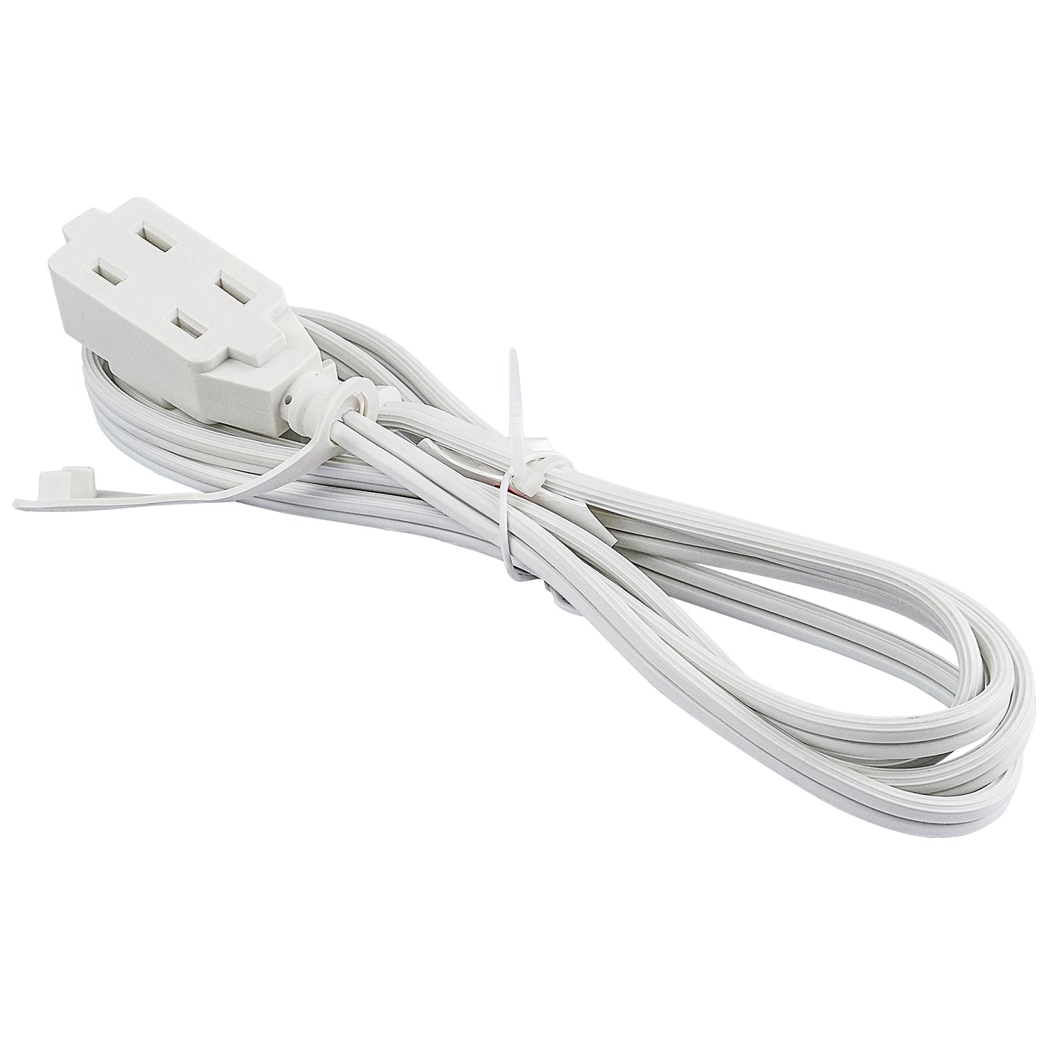 6’ Flat Plug Extension Cord (EX-ID216-6WHT)