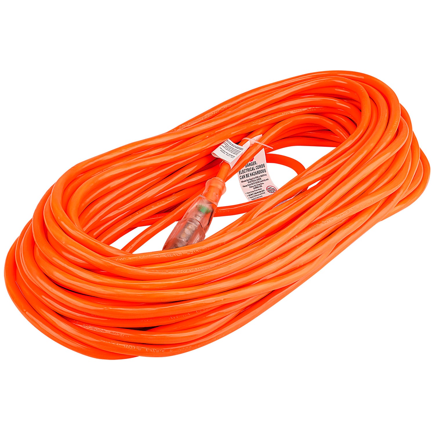 100’ Extension Cord with Power Indicator (EX-OD314-100ORG)