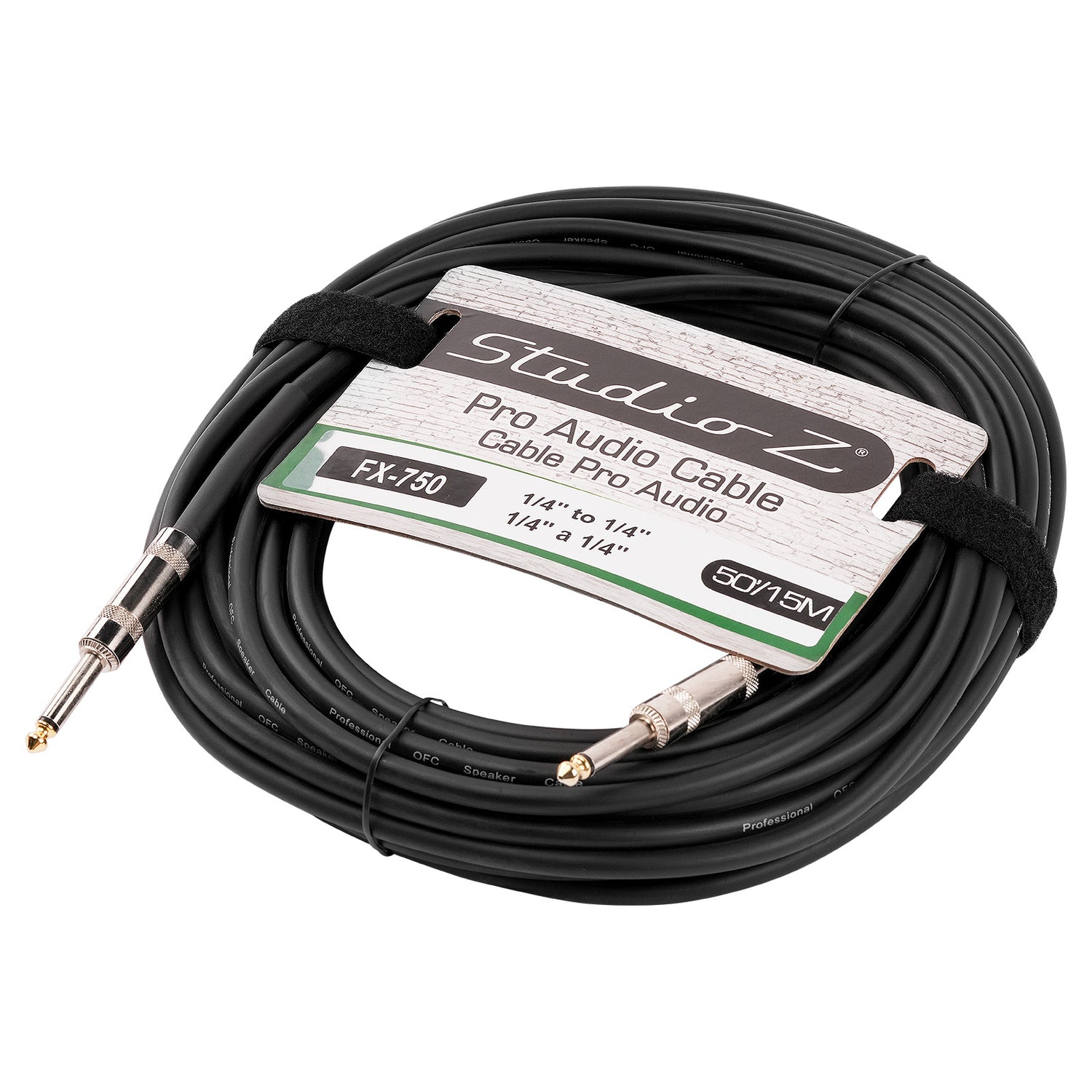 50 Ft 1/4” to 1/4” Instrument Cable (FX-750)