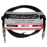6 Ft 3.5mm Plug to 1/4” Plug Pro Audio Cable (FXB-3514-6)