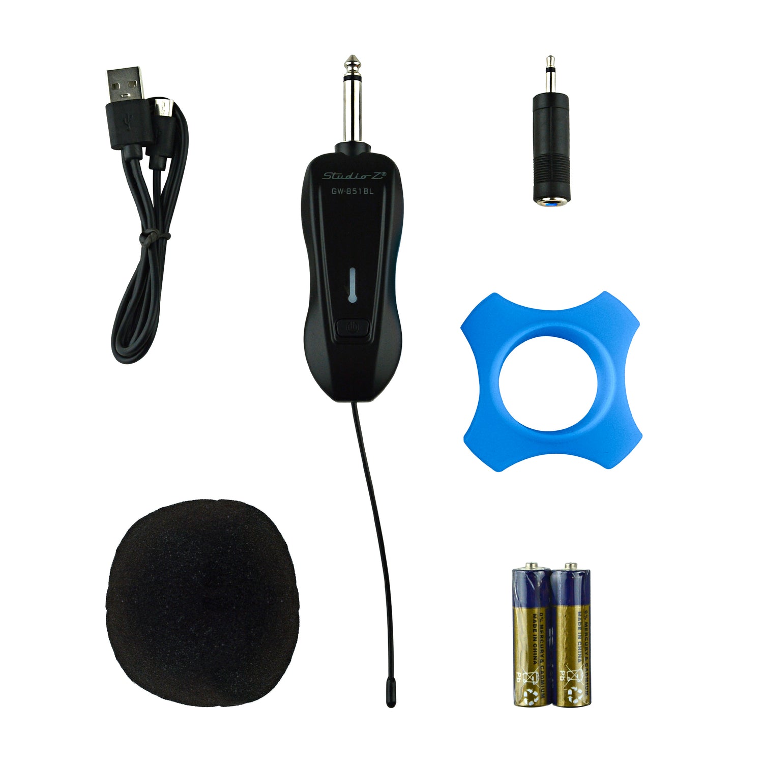 Multipurpose Wireless Microphone With Rechargeable Receiver (GW-851BL)