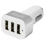 Triple USB Car Cigarette Lighter Adapter (ICL-300U-SLV)