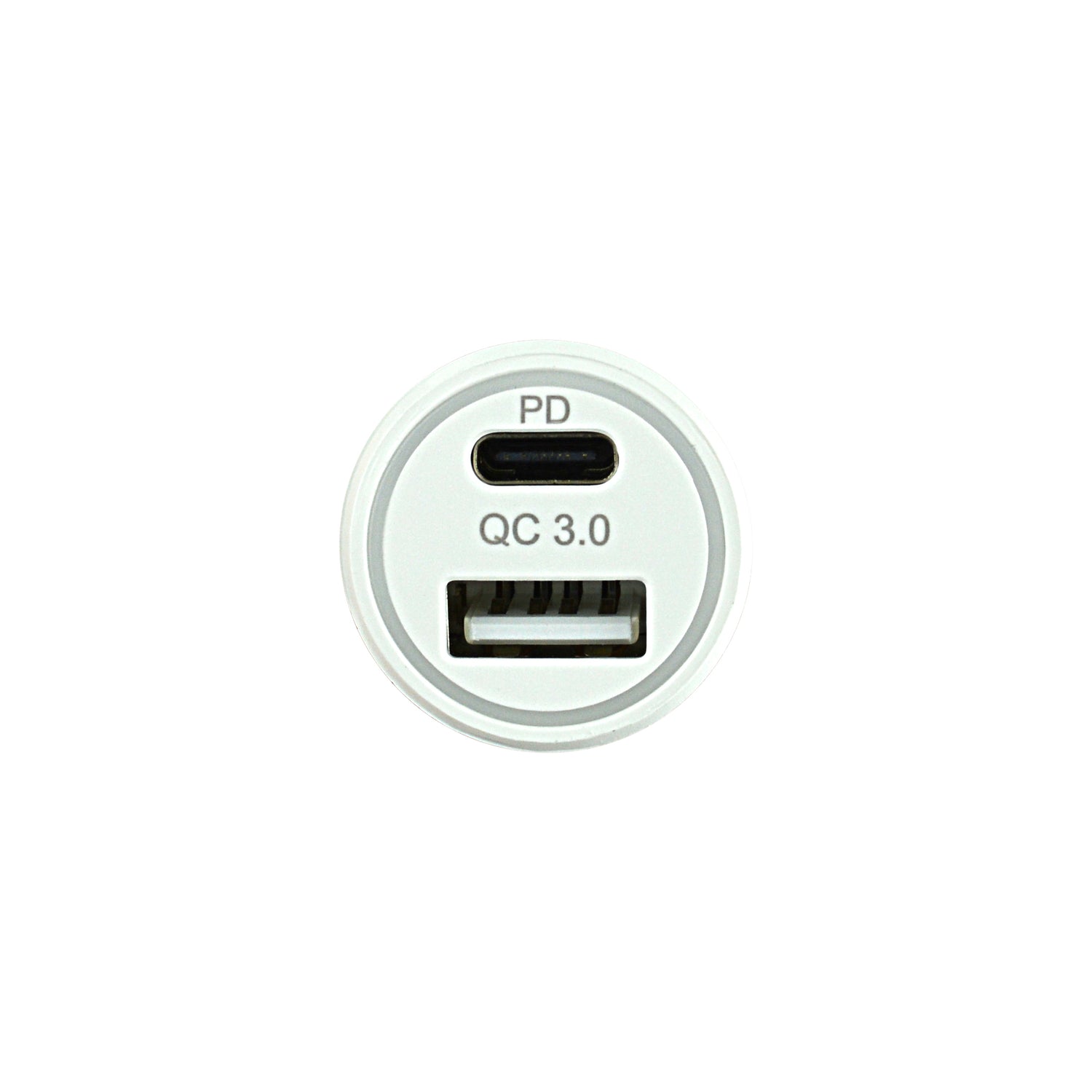 PD & QC3.0 18W Dual USB Car Charger (IPOWER-1USC-WHT)