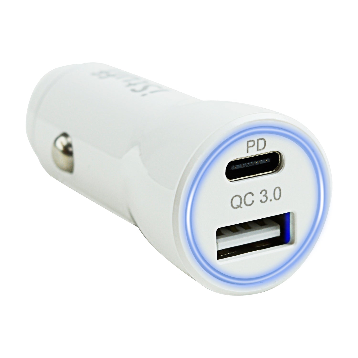 PD & QC3.0 18W Dual USB Car Charger (IPOWER-1USC-WHT)