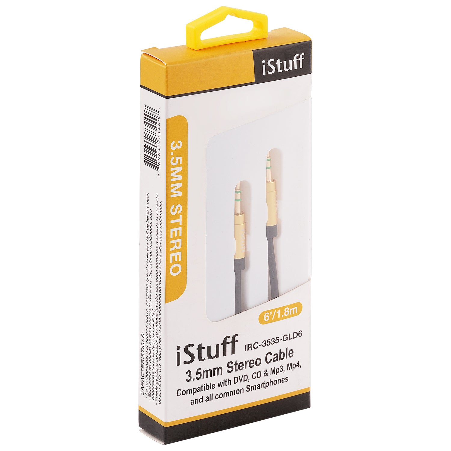 6' 3.5mm Stereo Cable (IRC-3535-GLD6)