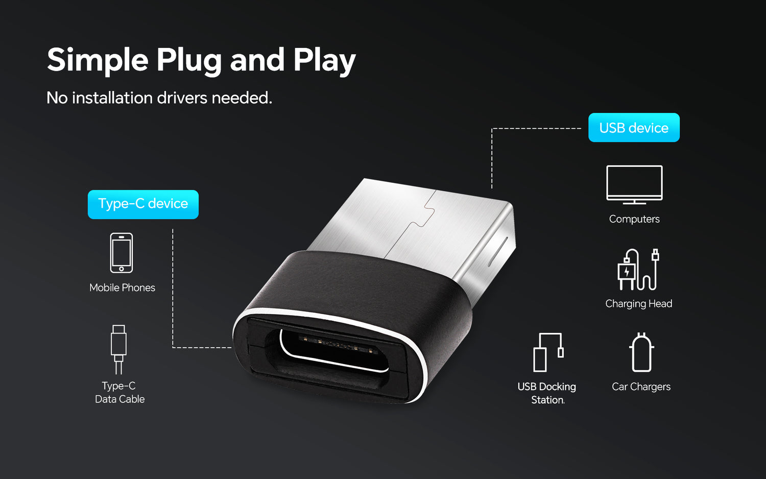 Type USB-C to USB Adapter (IWS-TCUSB-ADP)