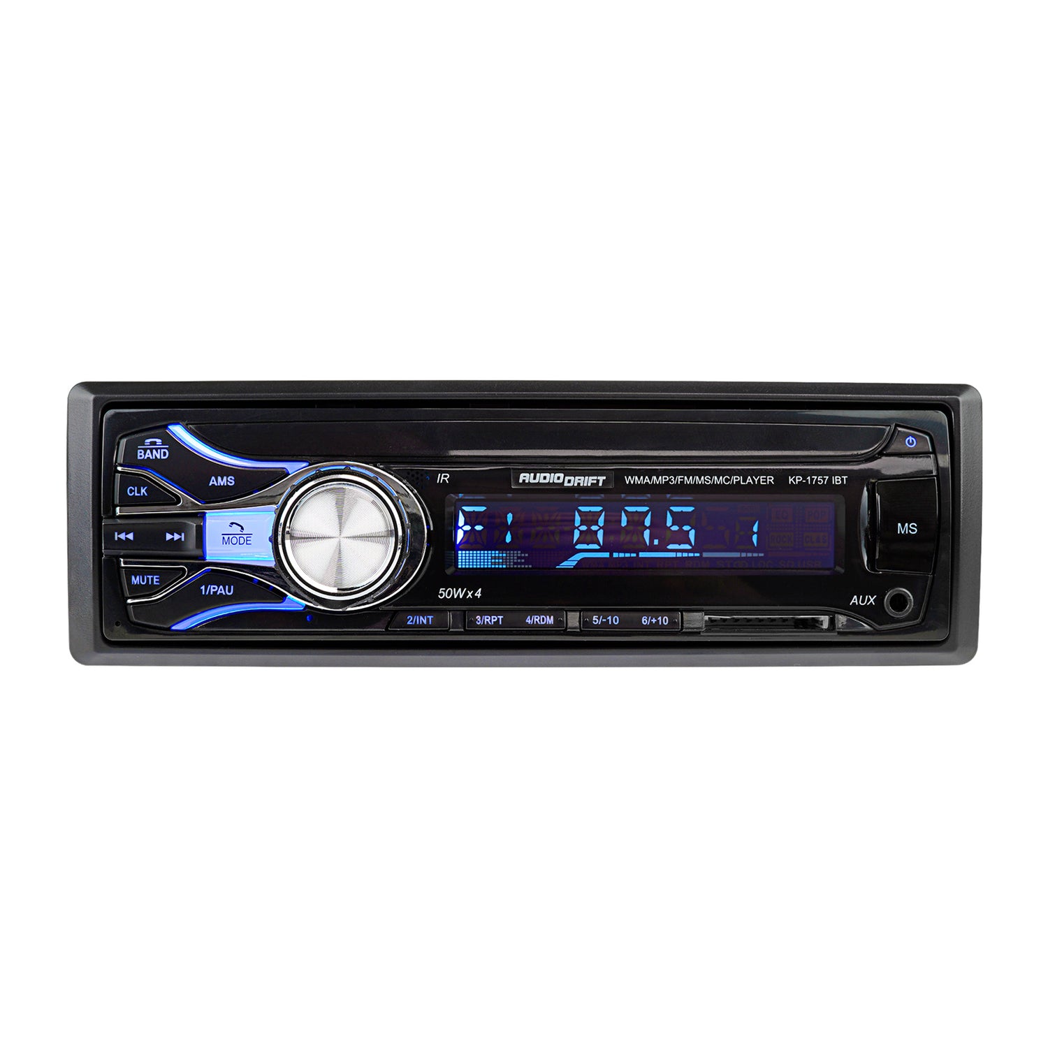 Multimedia Car Radio with Multi-Color Illumination (KP-1757IBT)