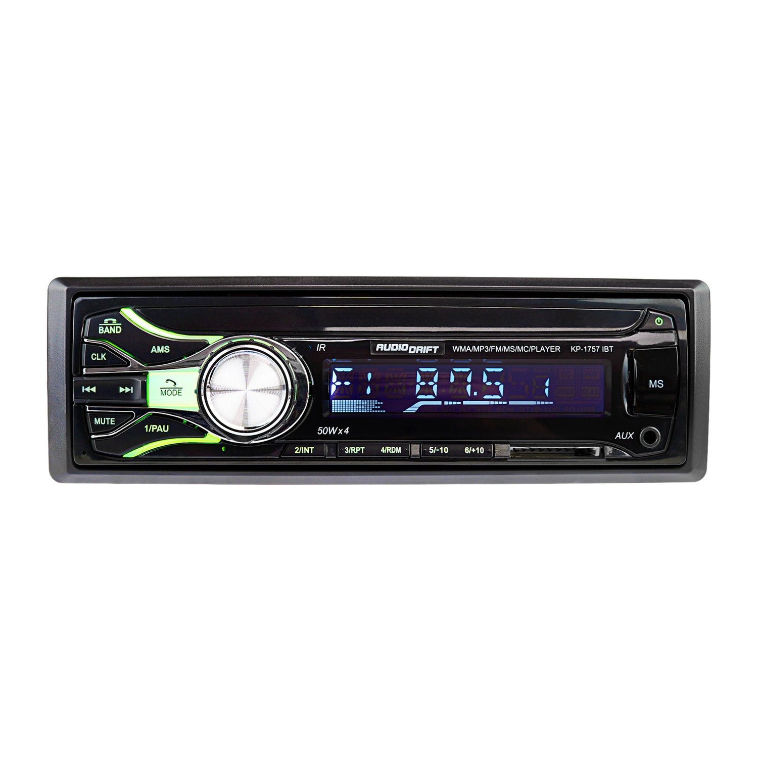 Multimedia Car Radio with Multi-Color Illumination (KP-1757IBT)