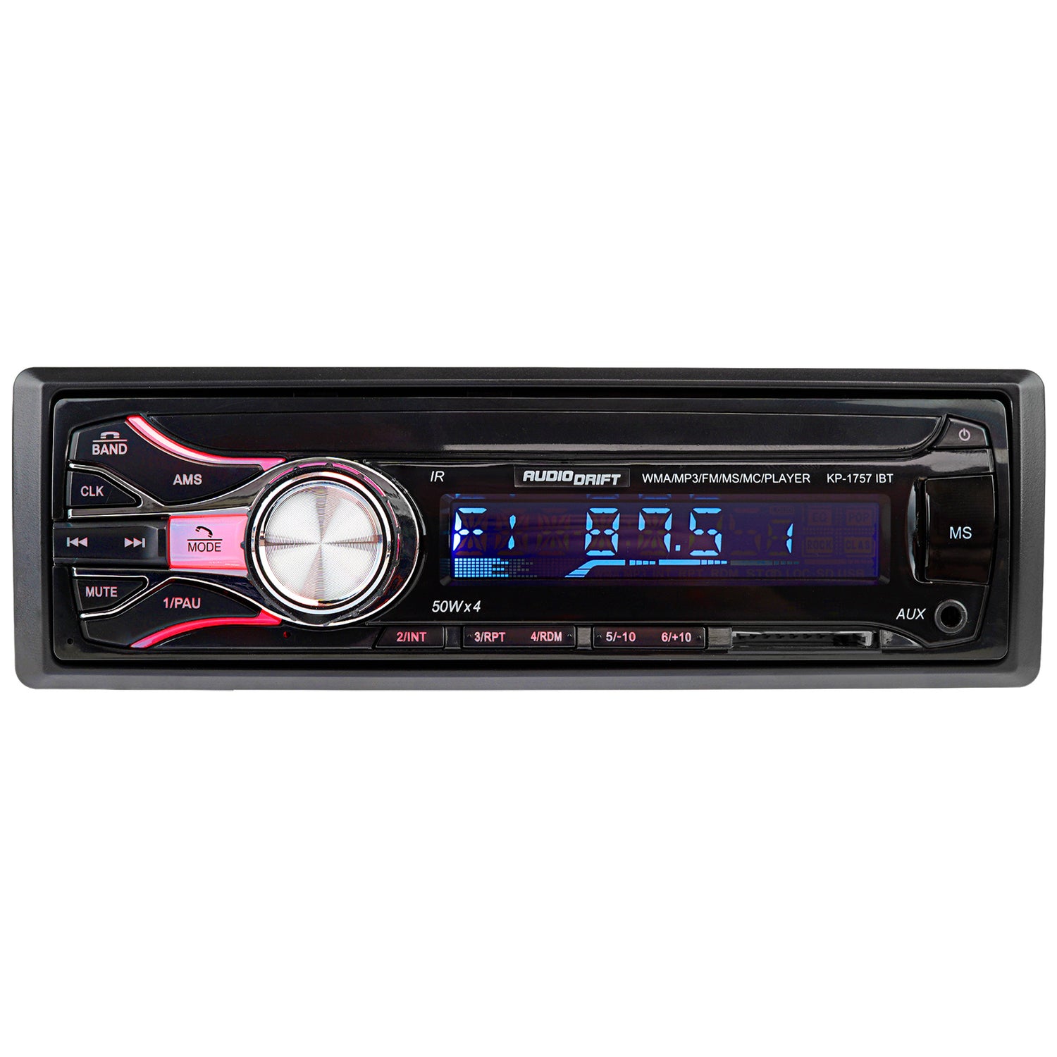 Multimedia Car Radio with Multi-Color Illumination (KP-1757IBT)