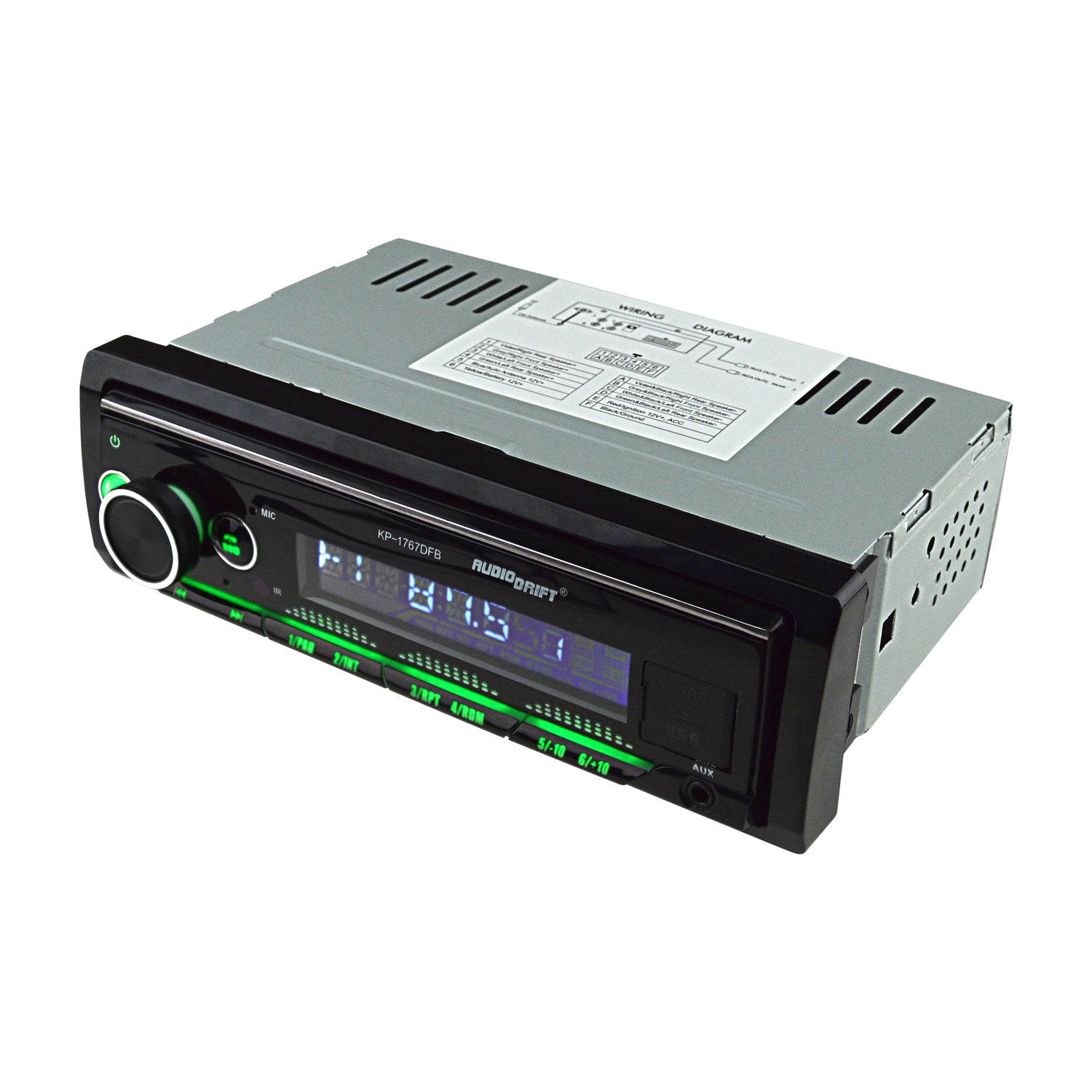 Detachable Single DIN LCD Car Radio (KP-1767DFB)