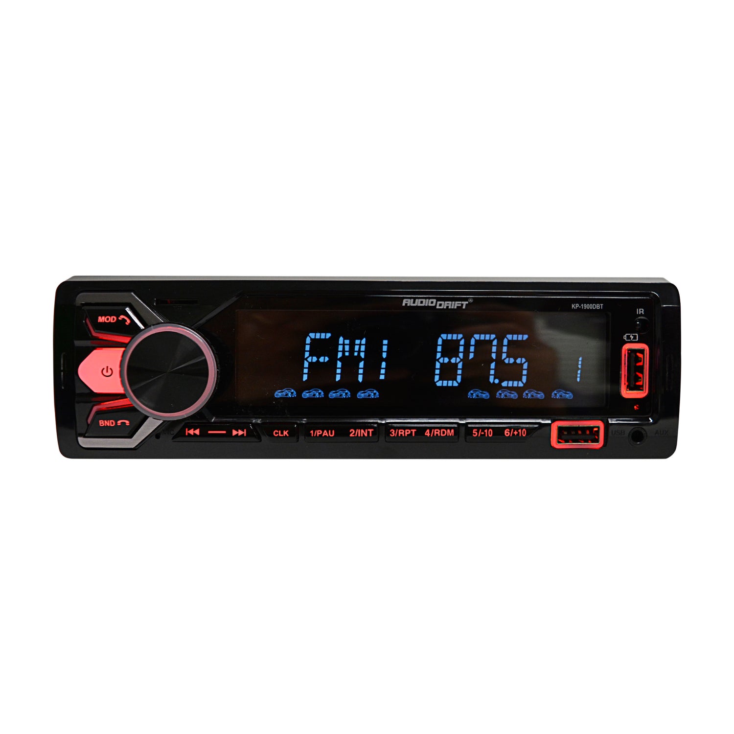 Single DIN LCD Car Radio (KP-1900DBT)