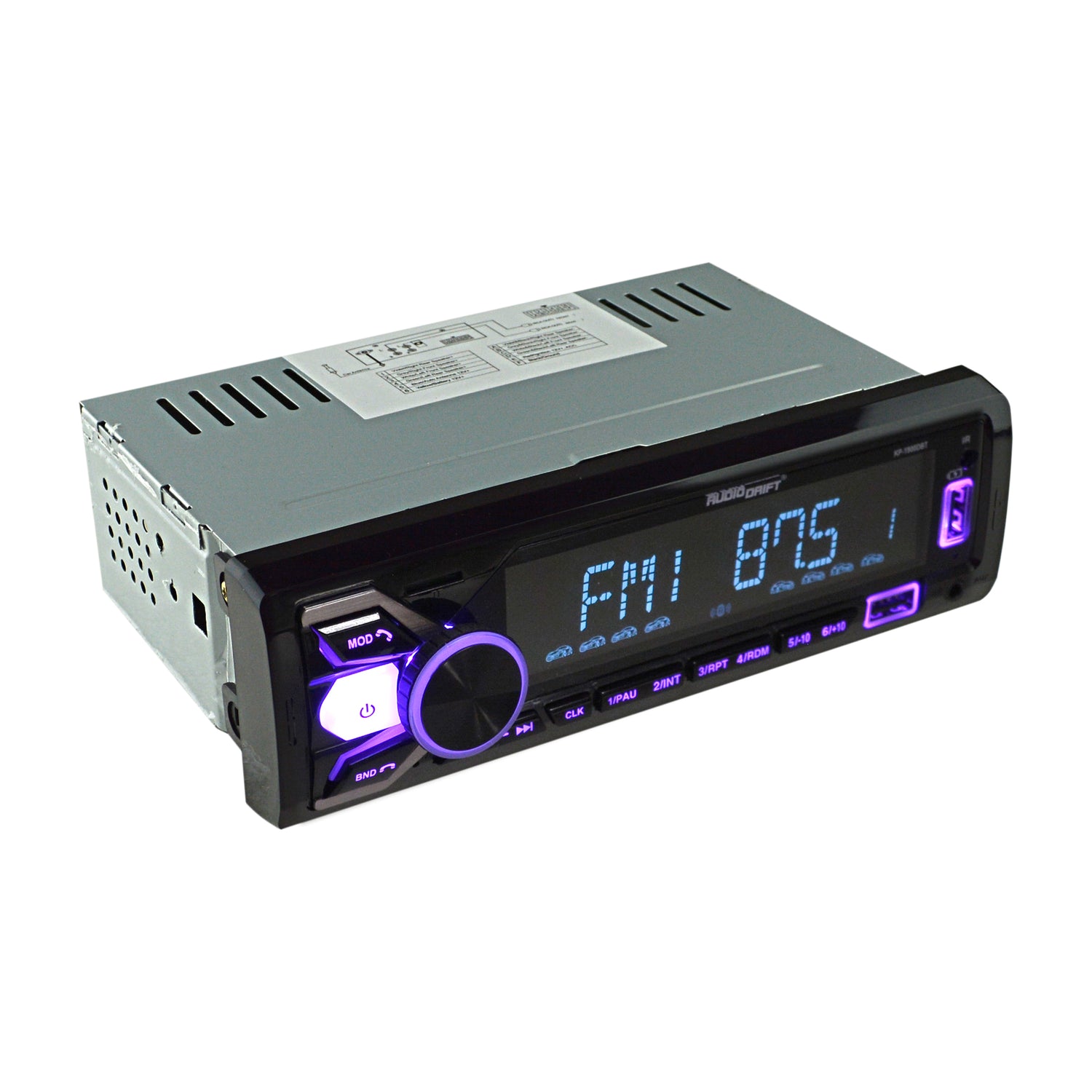 Single DIN LCD Car Radio (KP-1900DBT)