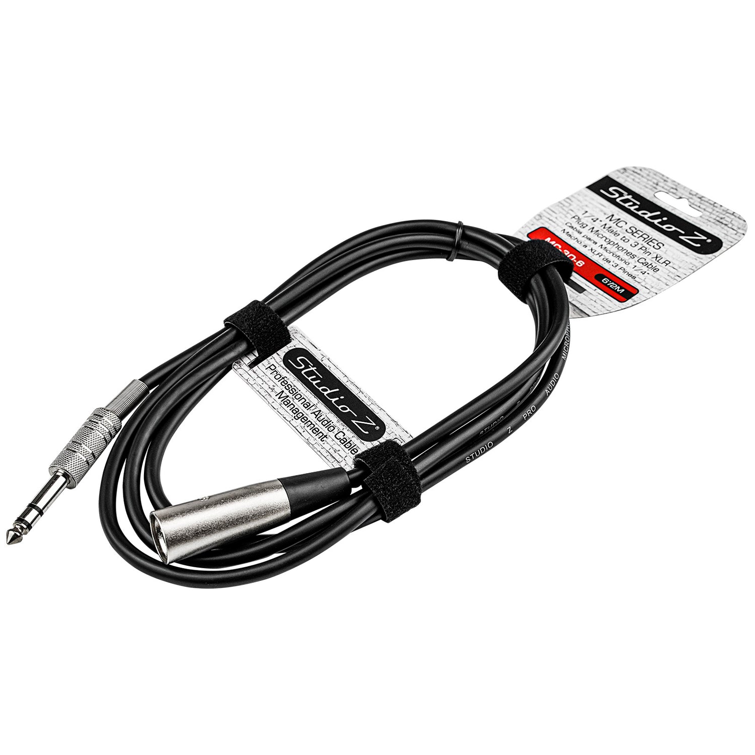 6Ft  1/4” Mono Plug to 3 Pin XLR Plug Cable (MC-30-6)