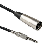 6Ft  1/4” Mono Plug to 3 Pin XLR Plug Cable (MC-30-6)