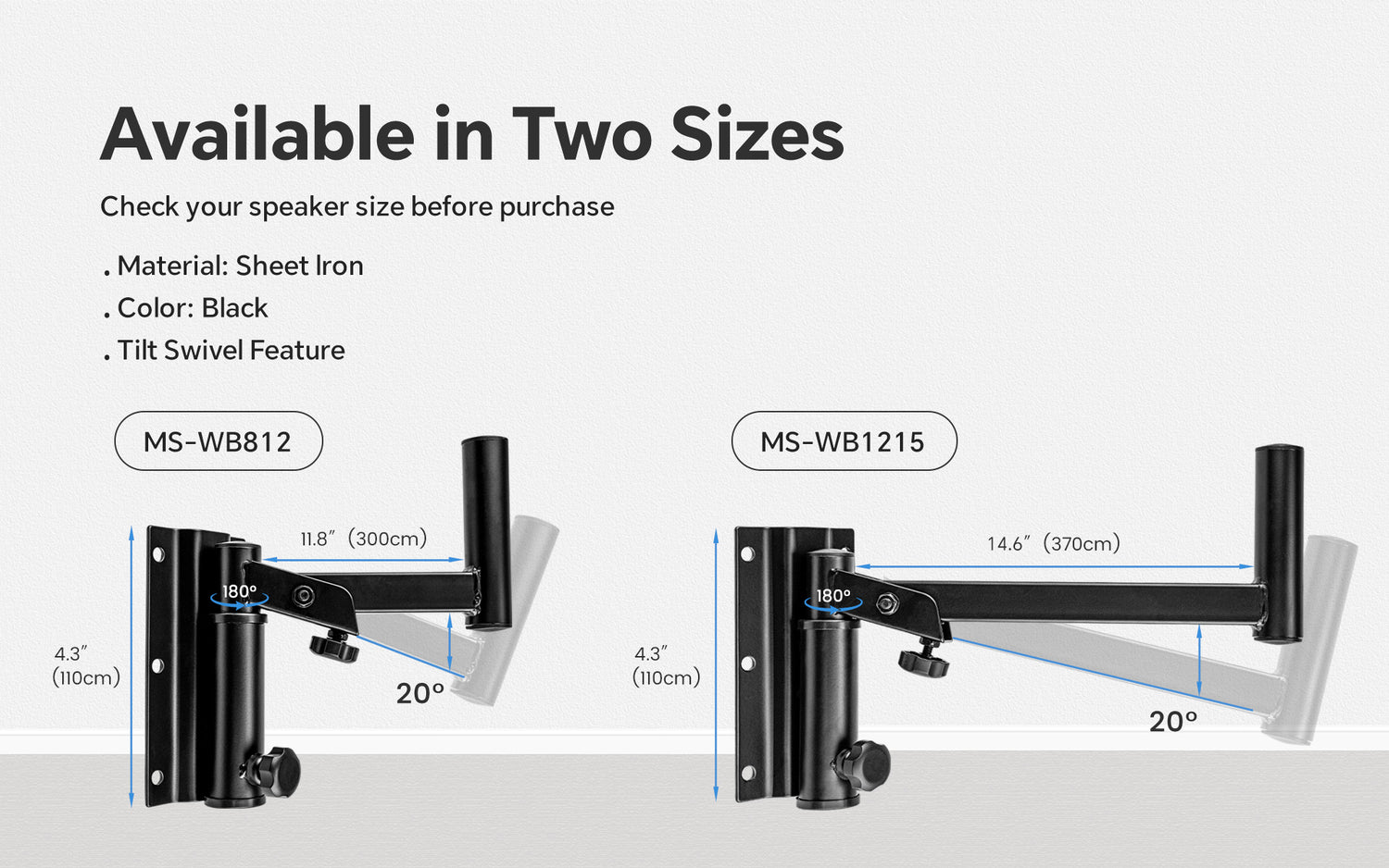 Speaker Wall Bracket (MS-WB812)