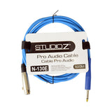 10FT 1/4” to 3 Pin Female Instrument Cable with Gold Tips (N-130E)