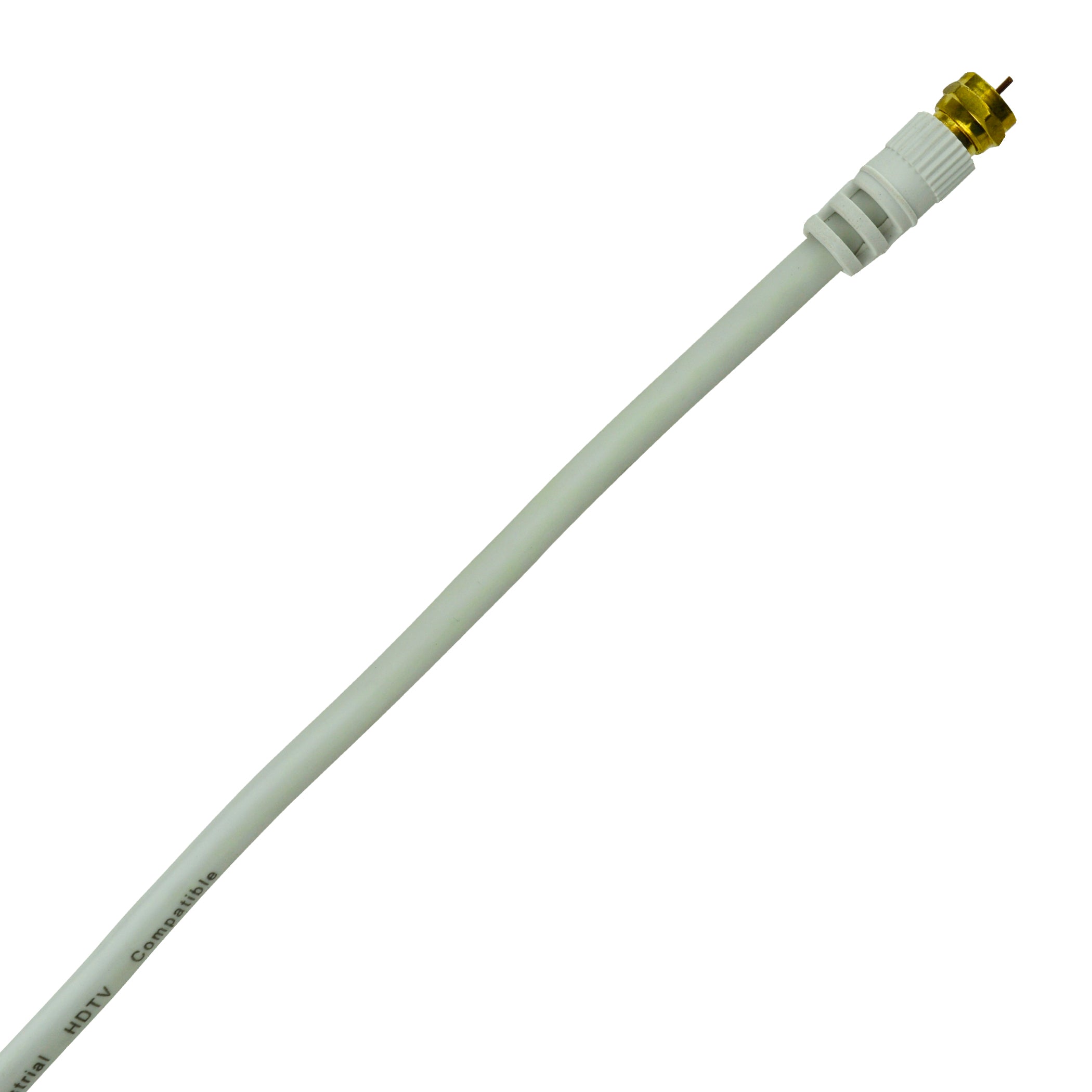 100FT RG-6 White Video Cable with Twist-On Connector (N-214-100GW