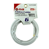6FT RG-6 White Video Cable with Twist-On Connector (N-214-6GW)