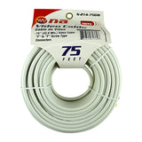 75FT RG-6 White Video Cable with Twist-On Connector (N-214-75GW)