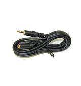 6FT 3.5mm Stereo Plug to 3.5mm Stereo Jack Cable Extension with Gold Tips (N-350S-6G)