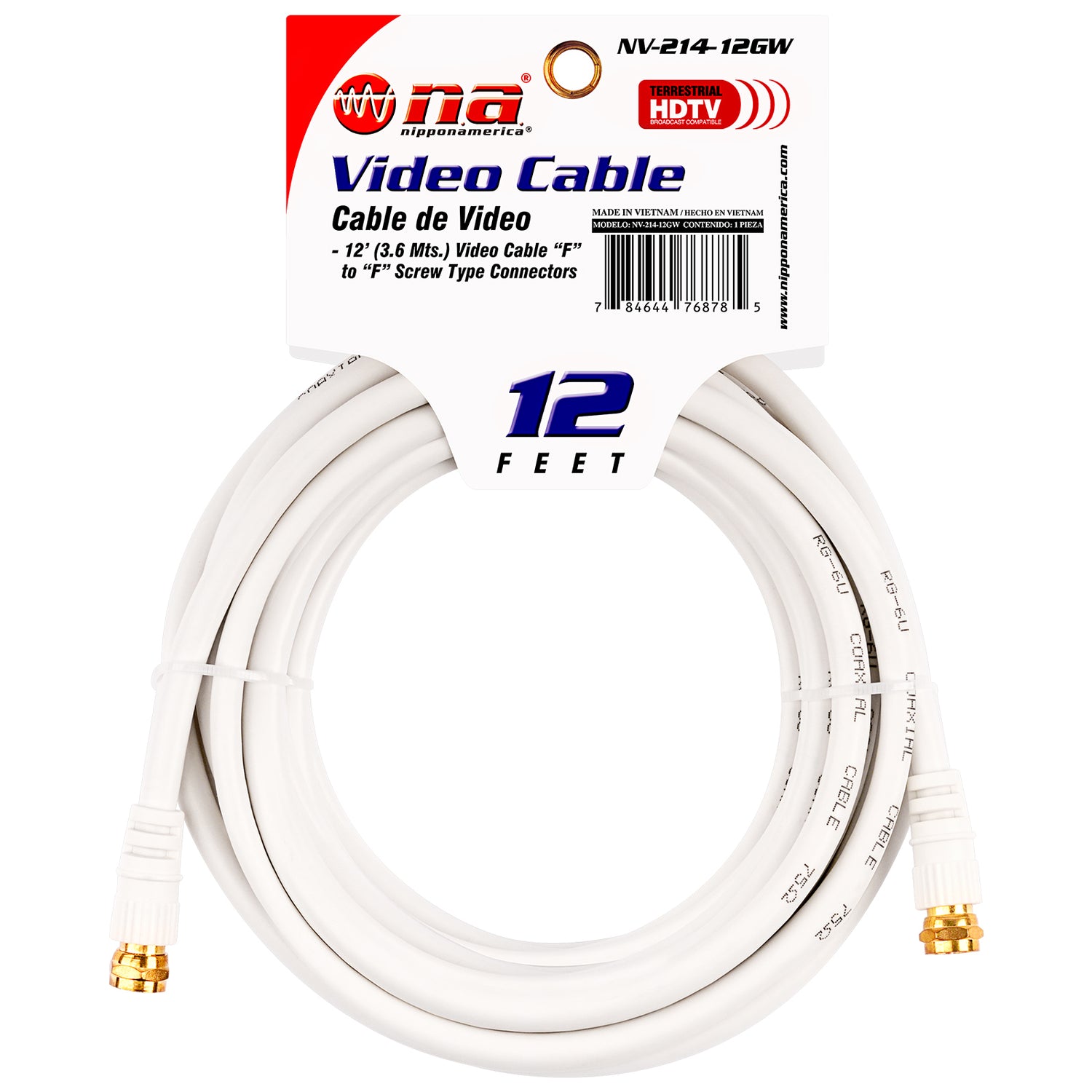 12' Video Cable with 