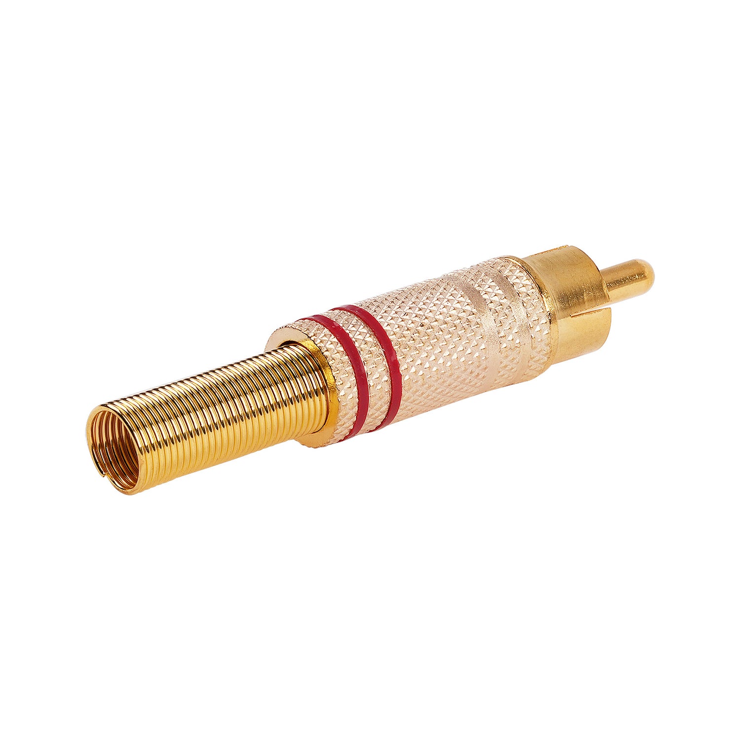Gold RCA Plug, Metal Body (P-127G)