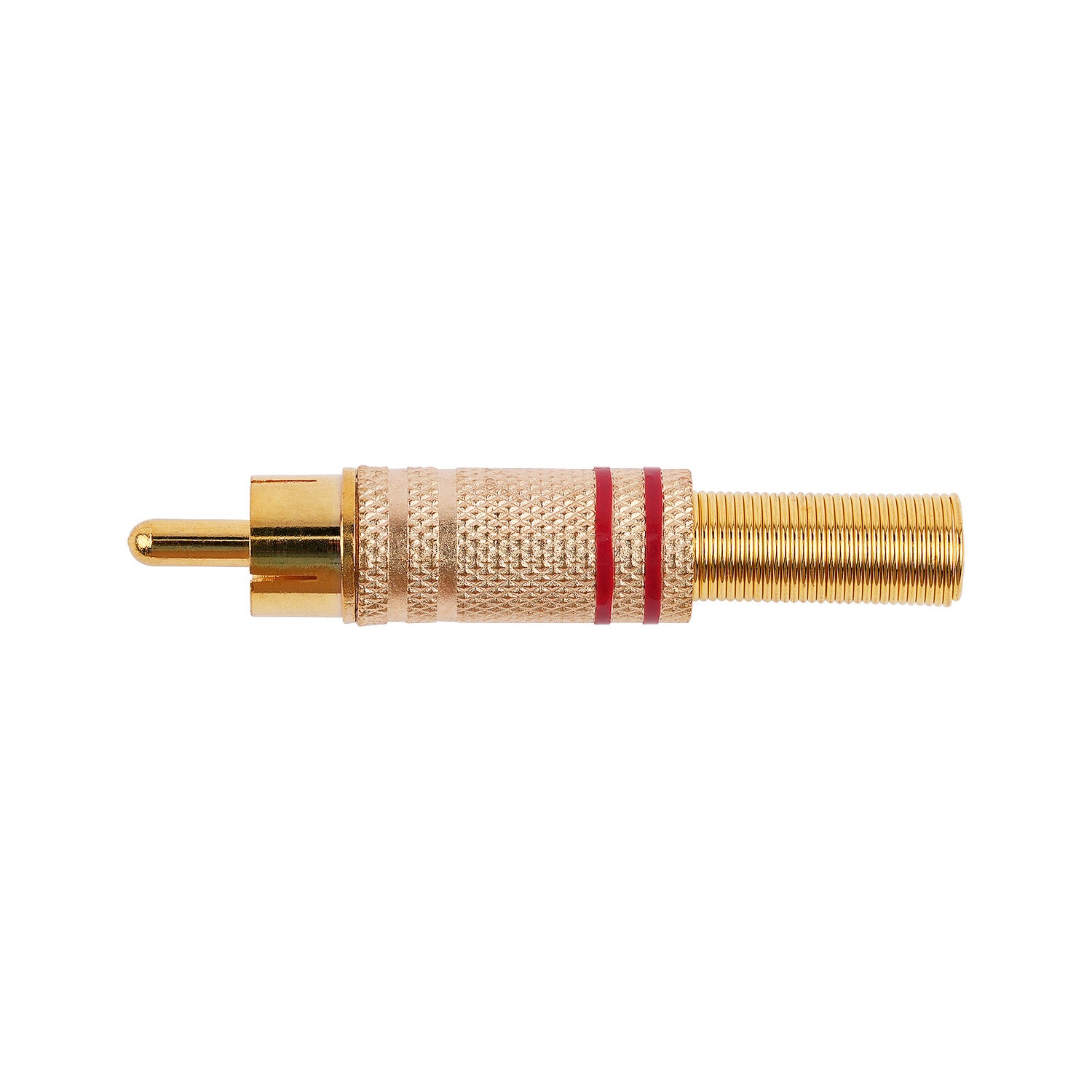 Gold RCA Plug, Metal Body (P-127G)