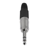 1/4" Professional Stereo Plug, Black (P-181 BLK)