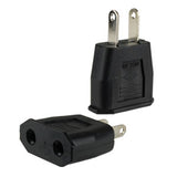 Flat Pin Plug to Round Pin Socket Adapter, with Copper Connectors (P-510D-C)