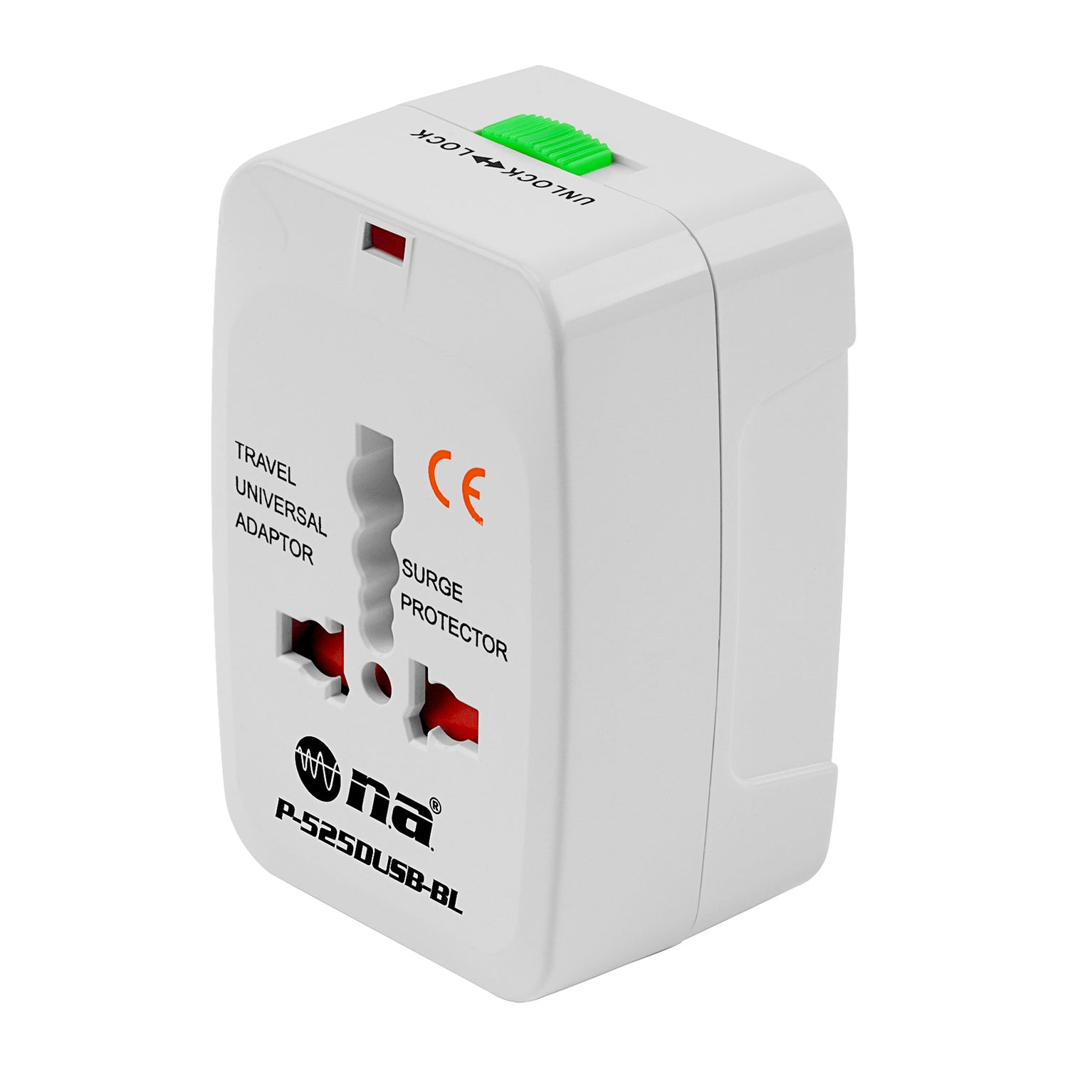 Universal Travel Adapter with USB Charger (P-525DUSB-BL)