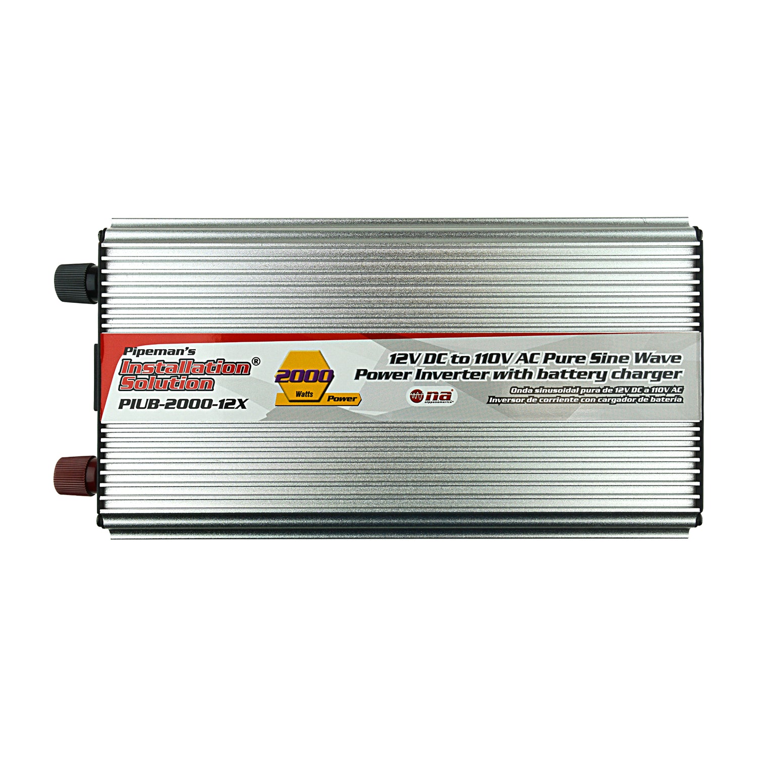 12V DC to 120V AC Pure Sine Wave Power Inverter with Battery Charger (PIUB-2000-12X)