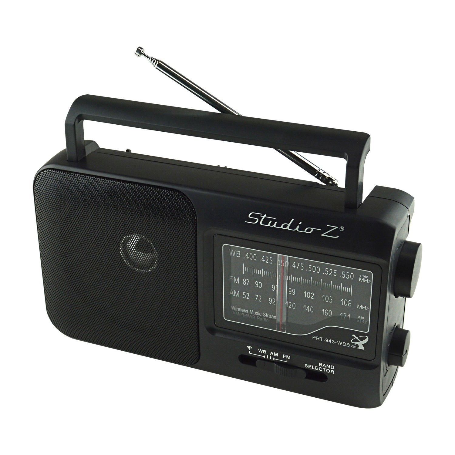 AM/FM/WB 4 Band Receiver with Wireless Music Stream (PRT-943-WBB)
