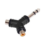1/4” Stereo Plug to Double RCA Jack, "Y" Adapter (PY-243ST)