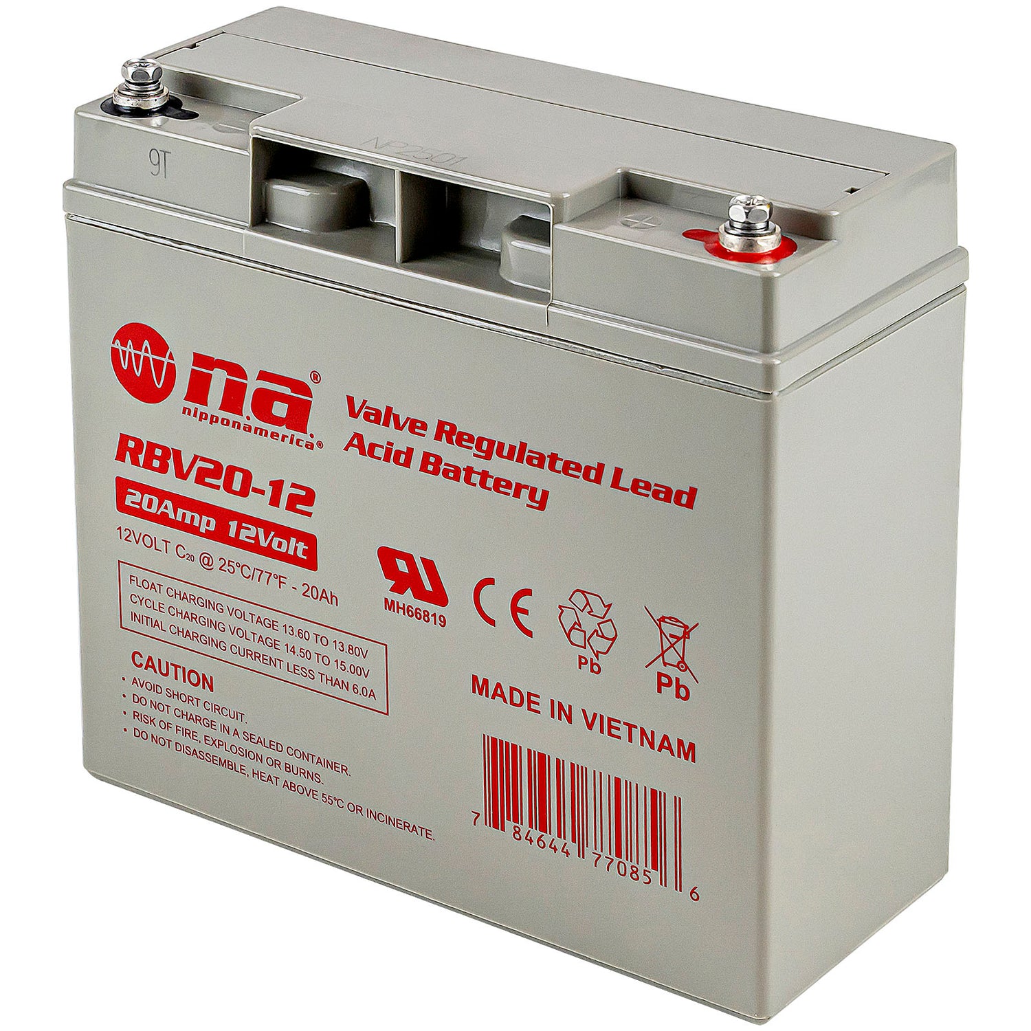 Rechargeable Valve Regulated Lead Acid Battery (RBV20-12)