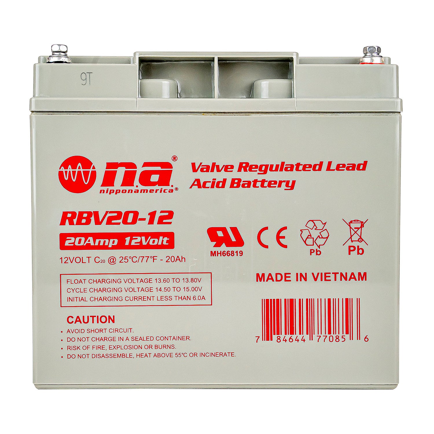 Rechargeable Valve Regulated Lead Acid Battery (RBV20-12)