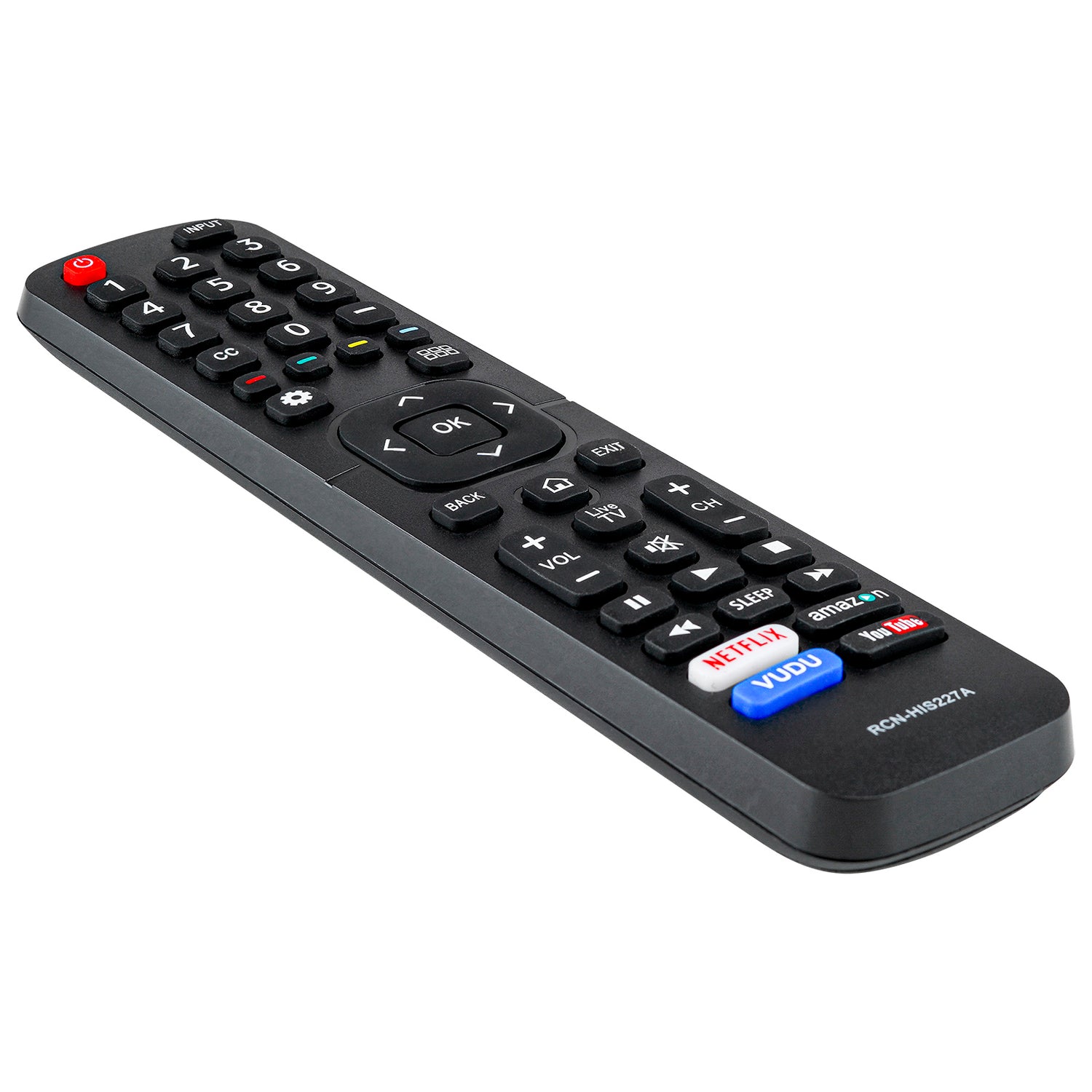 HiSense® TV Replacement Remote Control (RCN-HIS227A)