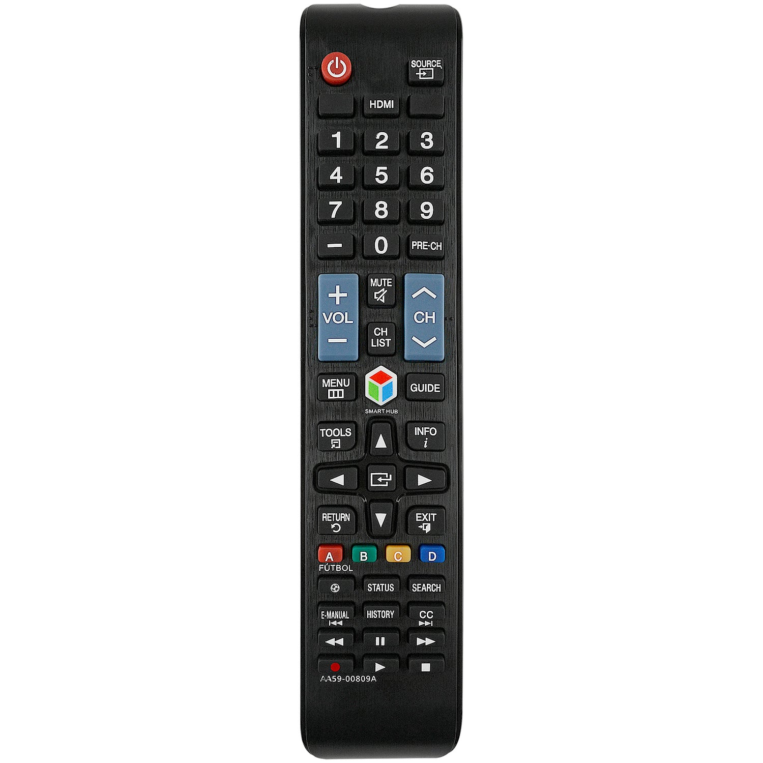 Samsung® Replacement HDTV, LCD, LED, 3D, Smart TV Remote Control (RCN-SAM809)